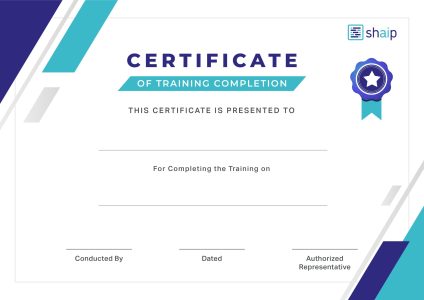 Training Certificate Training Certificate